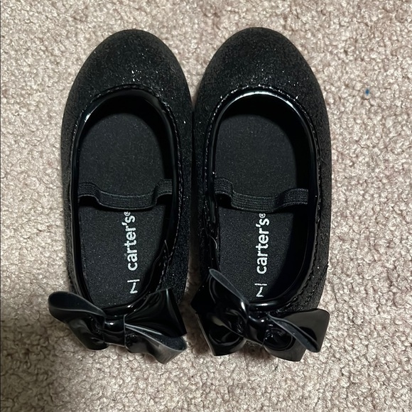 Carter's Black Dress Shoes with Decorative Bows - Picture 1 of 3